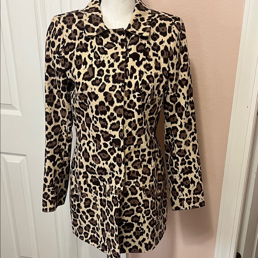 Banana Republic Animal Print Trench Coat